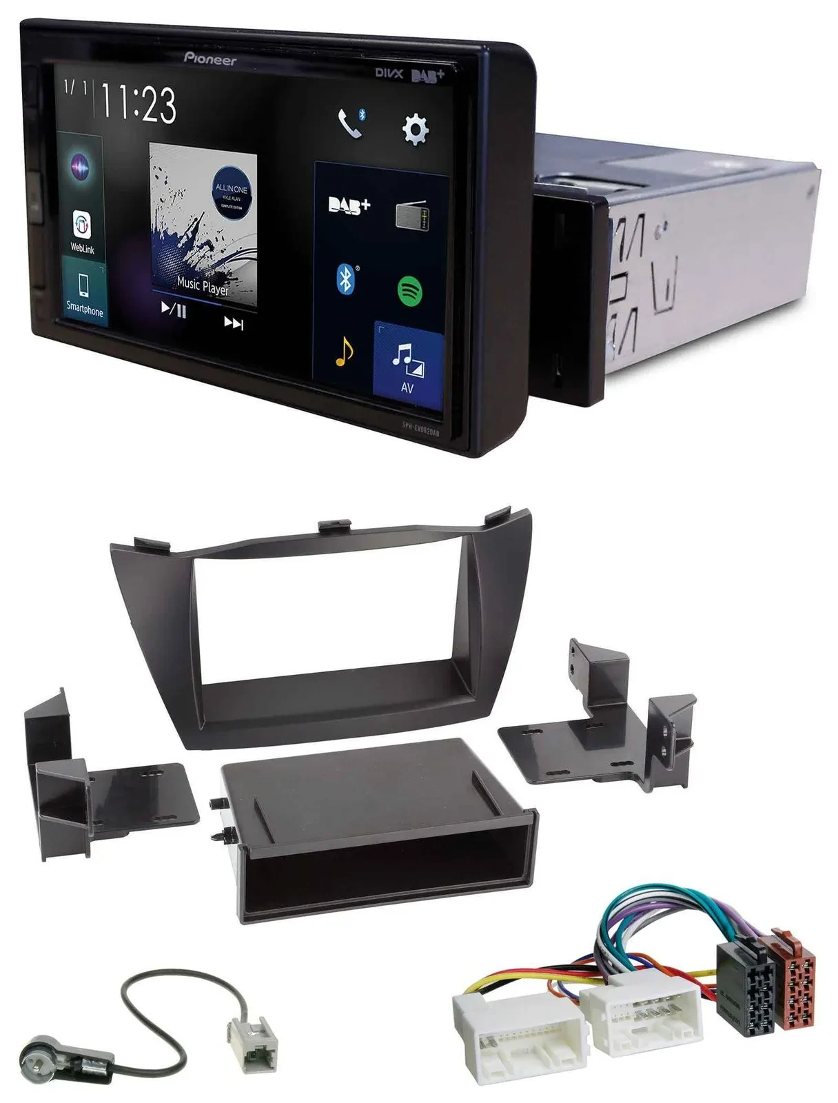 Pioneer DAB MP3 Bluetooth USB Autoradio für Hyundai ix35 (LM, 2010-2013)