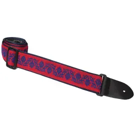 Ремень для гитары Henry Heller HV-27 Vintage Jacquard Red And Blue