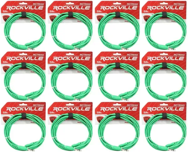 Коммутационный кабель Rockville RCTR110G Green 3 м (12 штук)