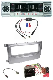 Dietz DAB USB MP3 Bluetooth Autoradio für Ford S-Max Mondeo 07-14 silber