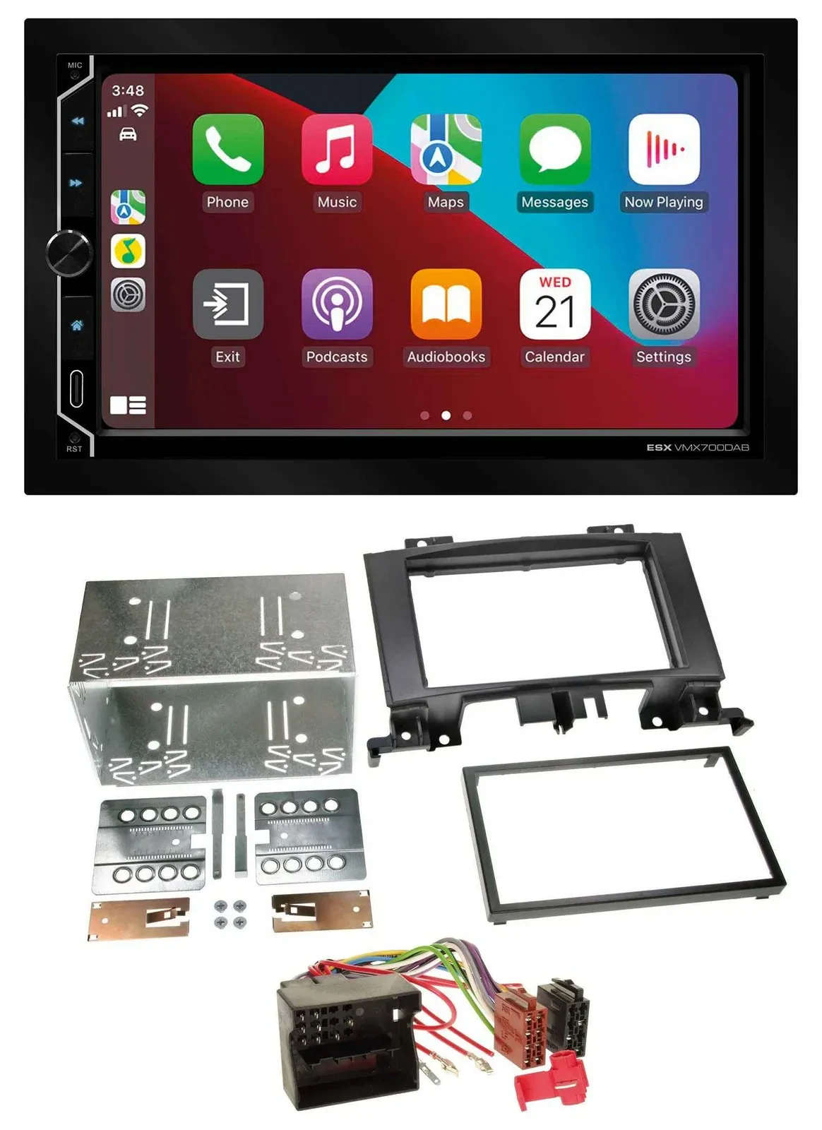 ESX 2DIN DAB USB MP3 Bluetooth Autoradio für Mercedes Sprinter W906 ab 06 Rubber