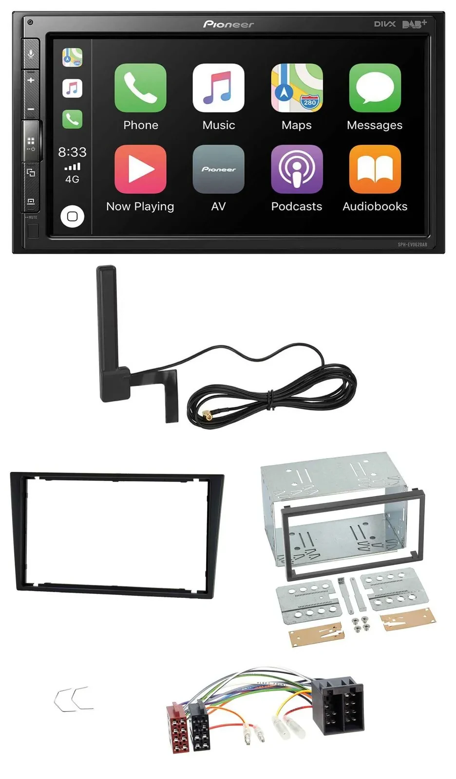 Pioneer USB 2DIN Bluetooth DAB MP3 Autoradio für Opel Corsa C Meriva Signum Vect