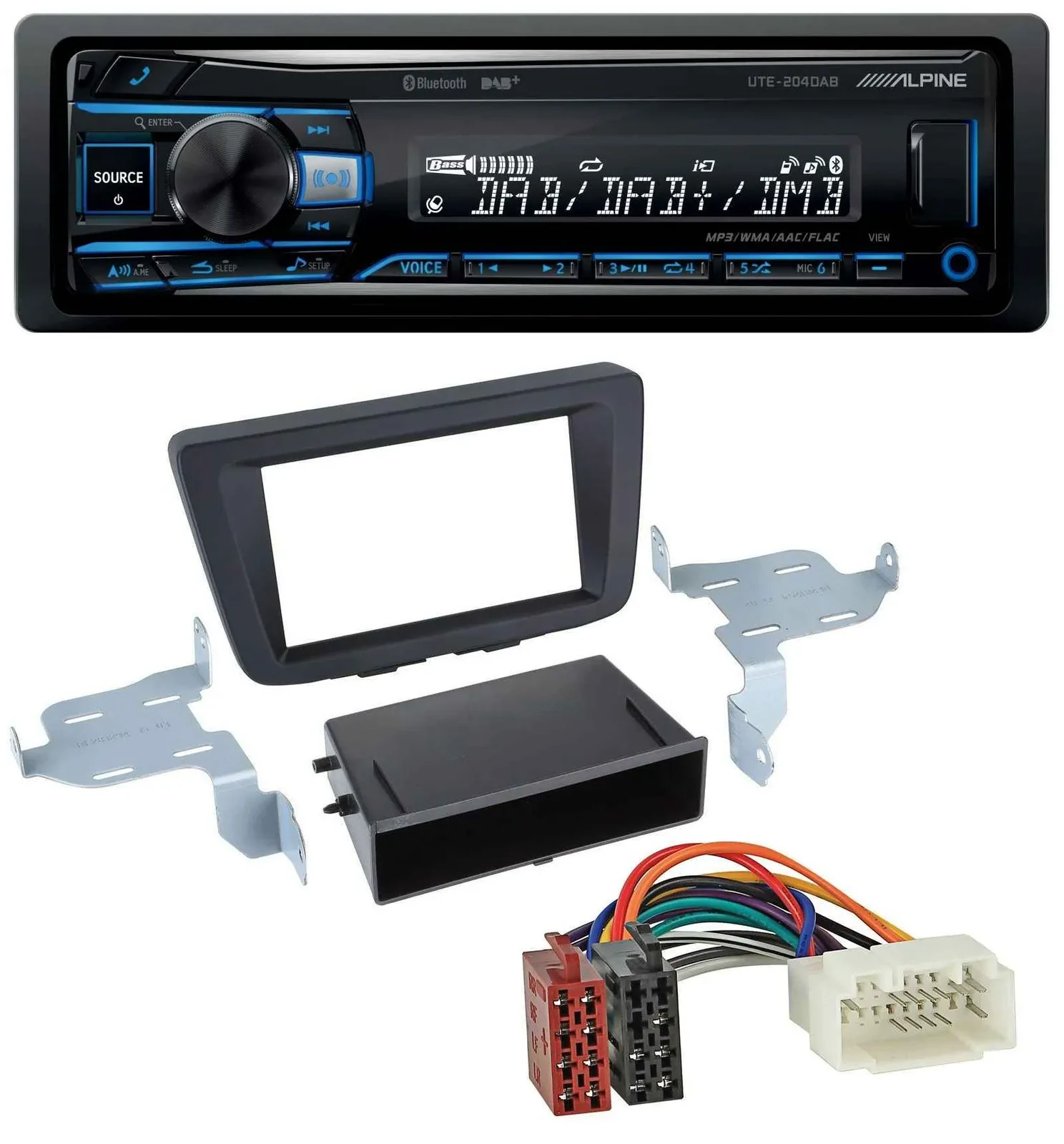 Alpine USB Bluetooth DAB MP3 Autoradio für Suzuki Baleno (EW, ab 2016)