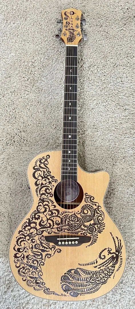 Электроакустическая гитара Luna Guitars HENPASPR Folk Henna Paradise