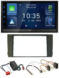 JVC DAB Bluetooth MP3 USB 2DIN Autoradio für Audi A6 01-05 C5 Bose Aktivsystem M
