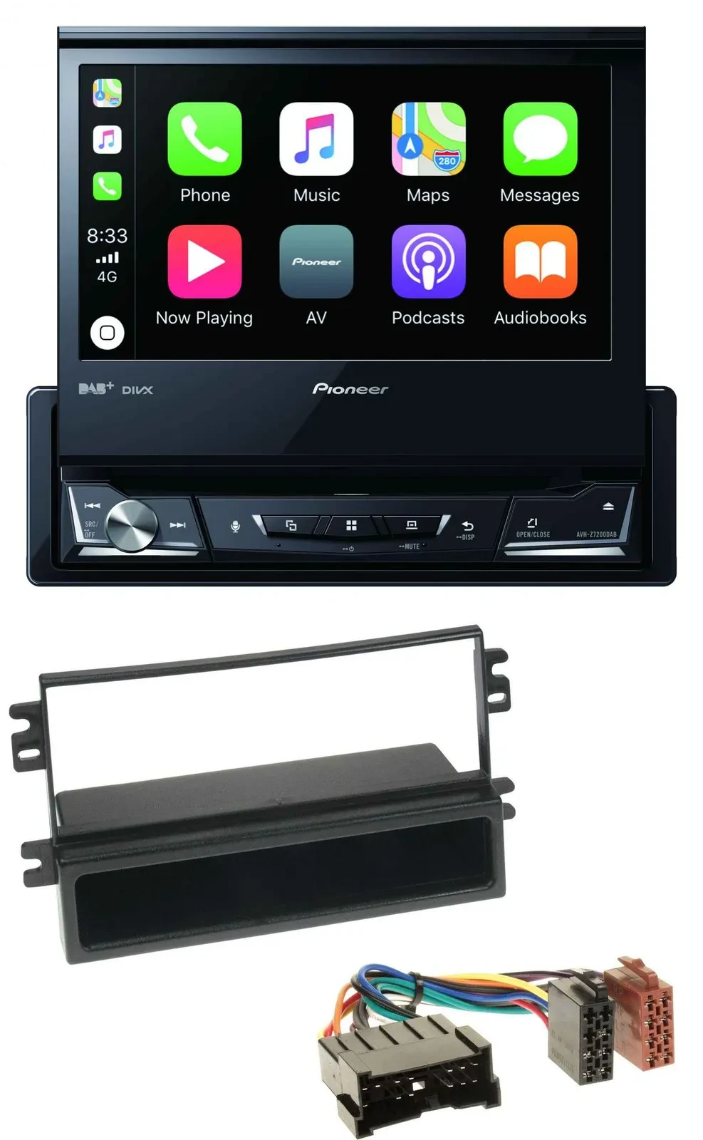 Pioneer DVD Bluetooth DAB USB MP3 Autoradio für Kia Carens II (2004-2006)