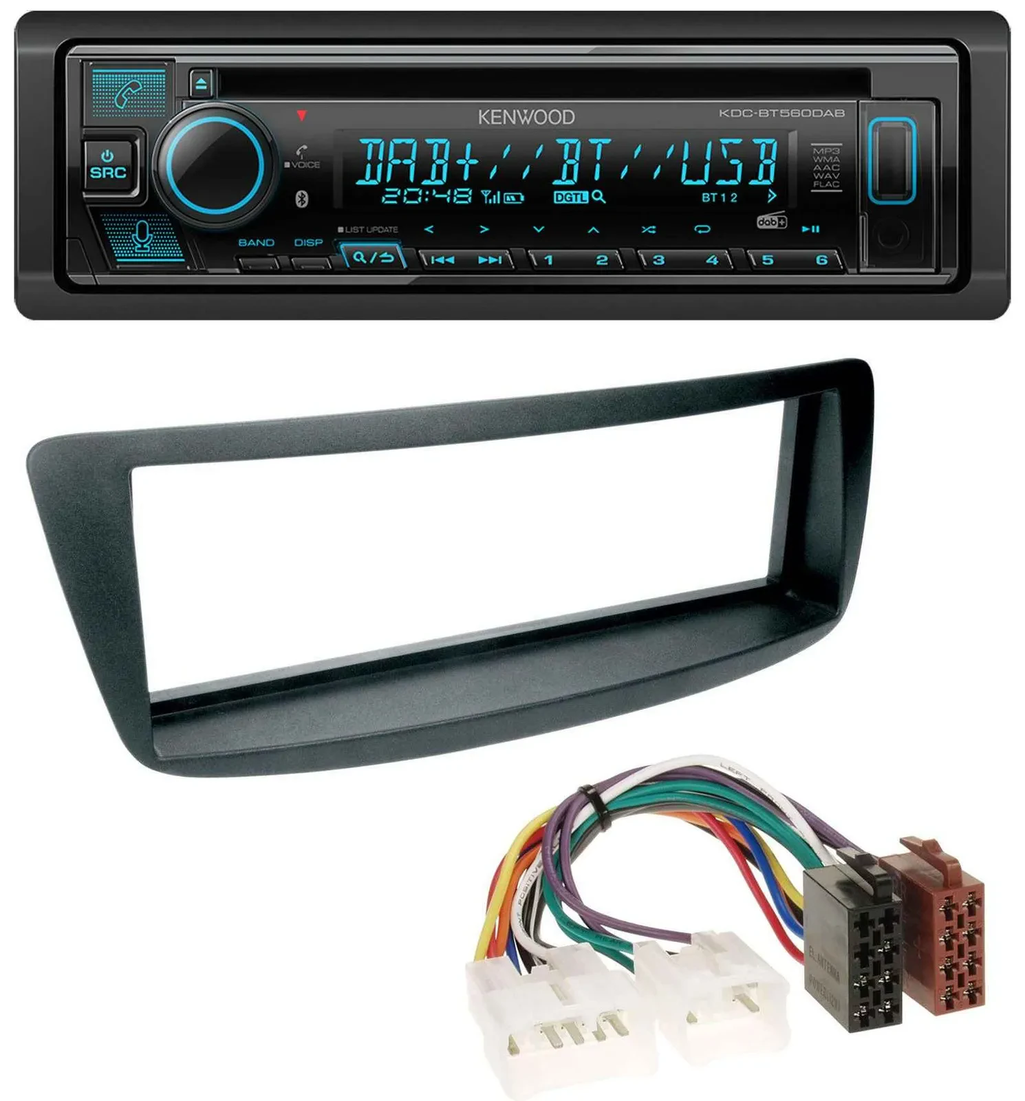 Автомагнитола для Toyota Aygo Kenwood Bluetooth, DAB, CD, MP3, USB (AB1, 2005–2014)