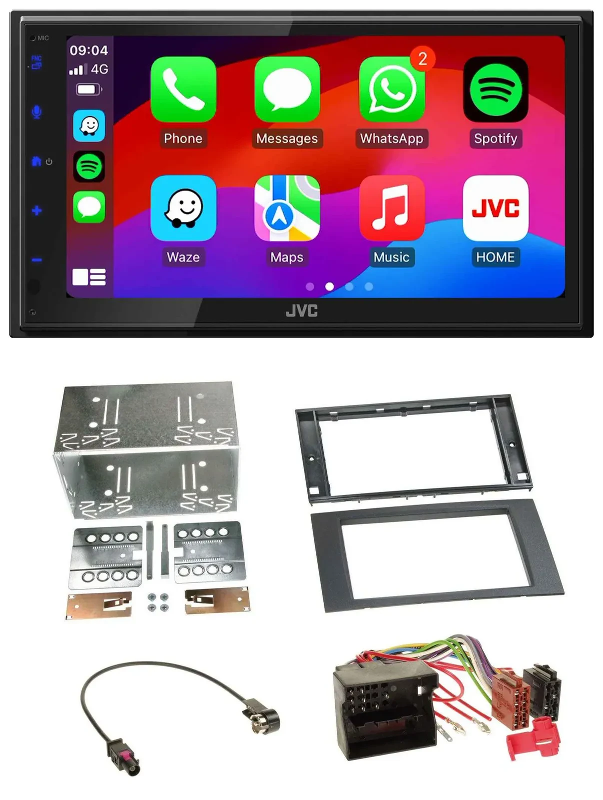JVC Bluetooth 2DIN MP3 DAB USB Autoradio für Ford Fusion Transit Kuga 05-12 schw