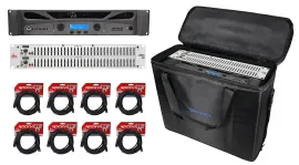 Усилитель мощности Crown XTi 4002 2400W с DSP (набор) с эквалайзером dbx 231S и рэковым кейсом