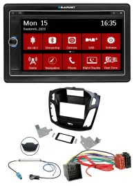Автомагнитола Blaupunkt 2DIN, Bluetooth, DAB, USB, DVD, MP3, для Ford Focus (с 2018), черная