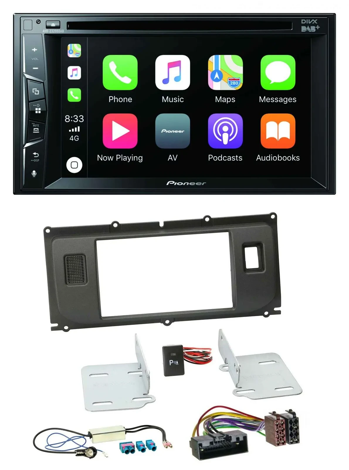 Автомагнитола для Land Rover Evoque (с 2011) Pioneer 2-DIN MP3 USB DVD Bluetooth DAB