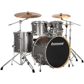 Ludwig Evolution 5-Piece Drum Set W/22" Bass, Zildjian I Series Cymbals Platinum