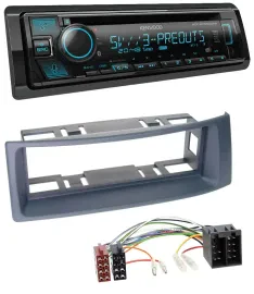 Kenwood Bluetooth USB CD MP3 DAB Autoradio für Renault Scenic Megane bis 03 grau