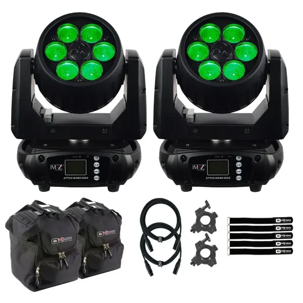 Прибор с полным движением JMAZ LIGHTING JZ3007 Attco Wash 100Z LED с аксессуарами (пара)