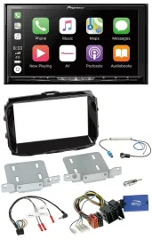 Автомагнитола Pioneer 2DIN USB DAB DVD Bluetooth для Alfa Romeo Giulietta (2013, ISO) с поддержкой управления на руле