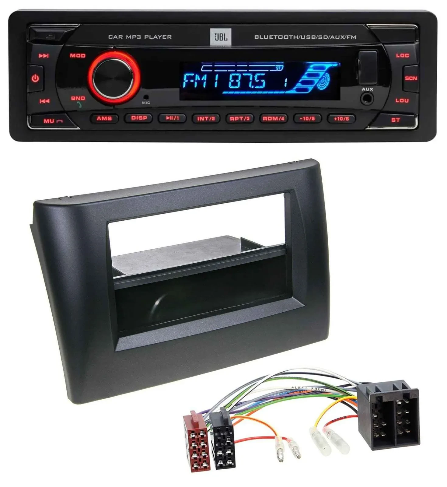 JBL AUX MP3 USB Bluetooth SD Autoradio für Fiat Stilo 192 01-08 Ablagefach