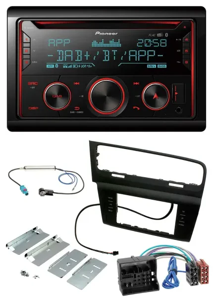Pioneer 2DIN DAB MP3 Bluetooth USB CD Autoradio für VW Golf VII (ab 11/2012)