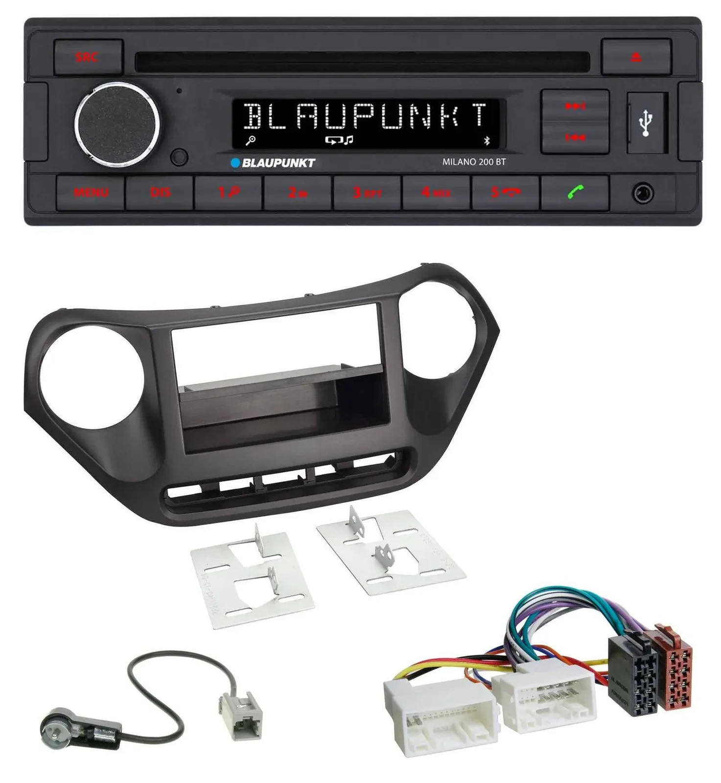 Автомагнитола для Hyundai i10 (с 2013) Blaupunkt CD/MP3, USB, Bluetooth, AUX