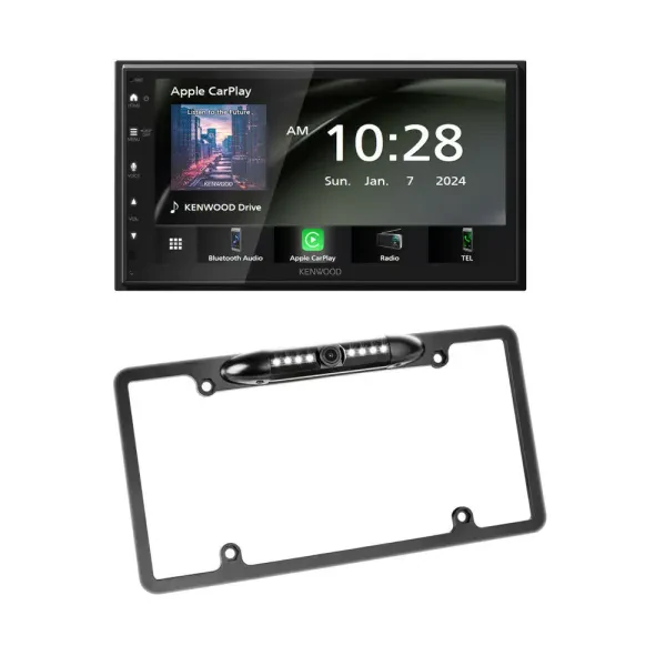 Kenwood DMX4710S Double-DIN Touchscreen Receiver + License Plate Camera
