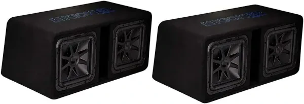 Kicker L7S122 44DL7S122 Dual 12" Vented Subwoofer Enclosure, 3000W Max