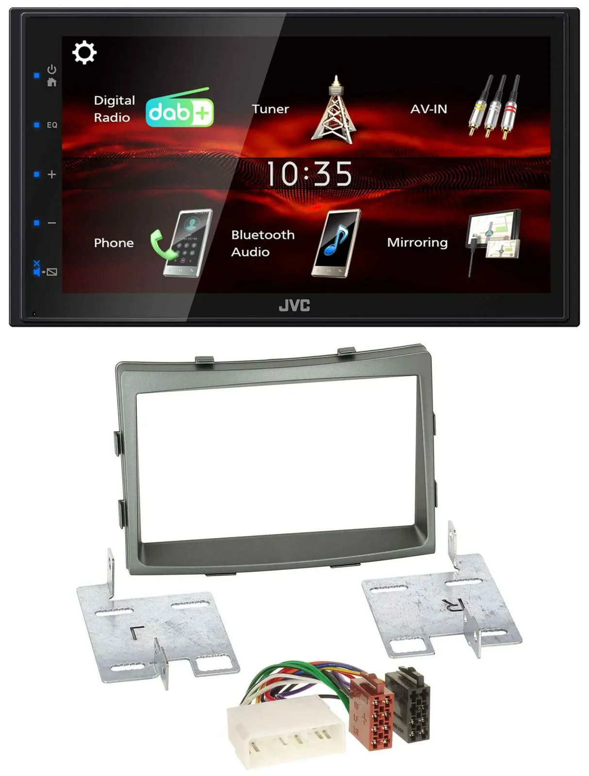 JVC USB Bluetooth MP3 DAB 2DIN Autoradio für SSangYong Rodius ab 2013