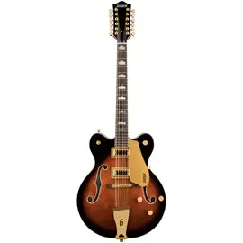 Электрогитара полуакустическая Gretsch G5422G-12 Electromatic Hollowbody 12-String Gold HW Single Barrel Burst