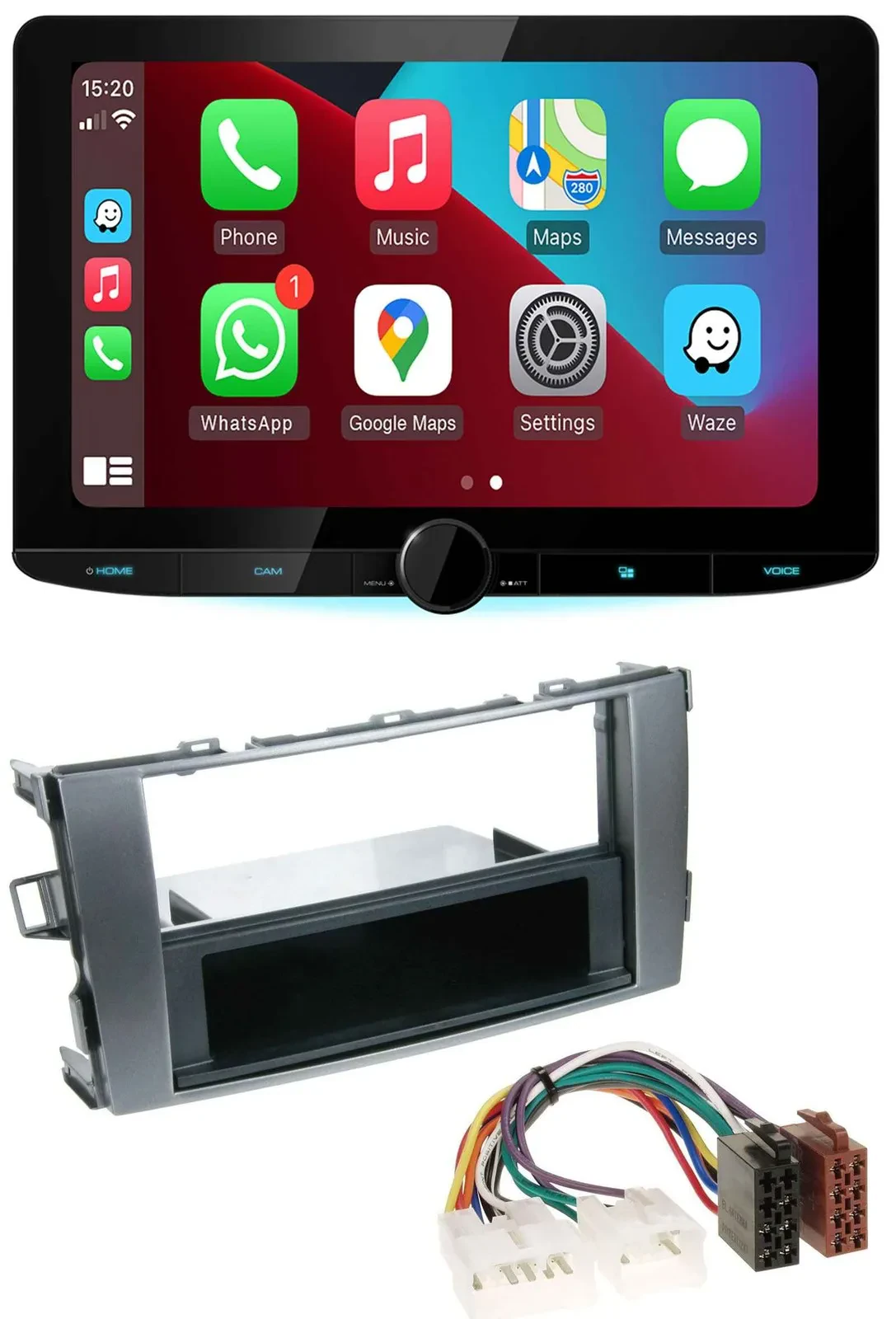 Kenwood MP3 USB DAB Bluetooth Autoradio für Toyota Auris 07-12 anthrazit-grau