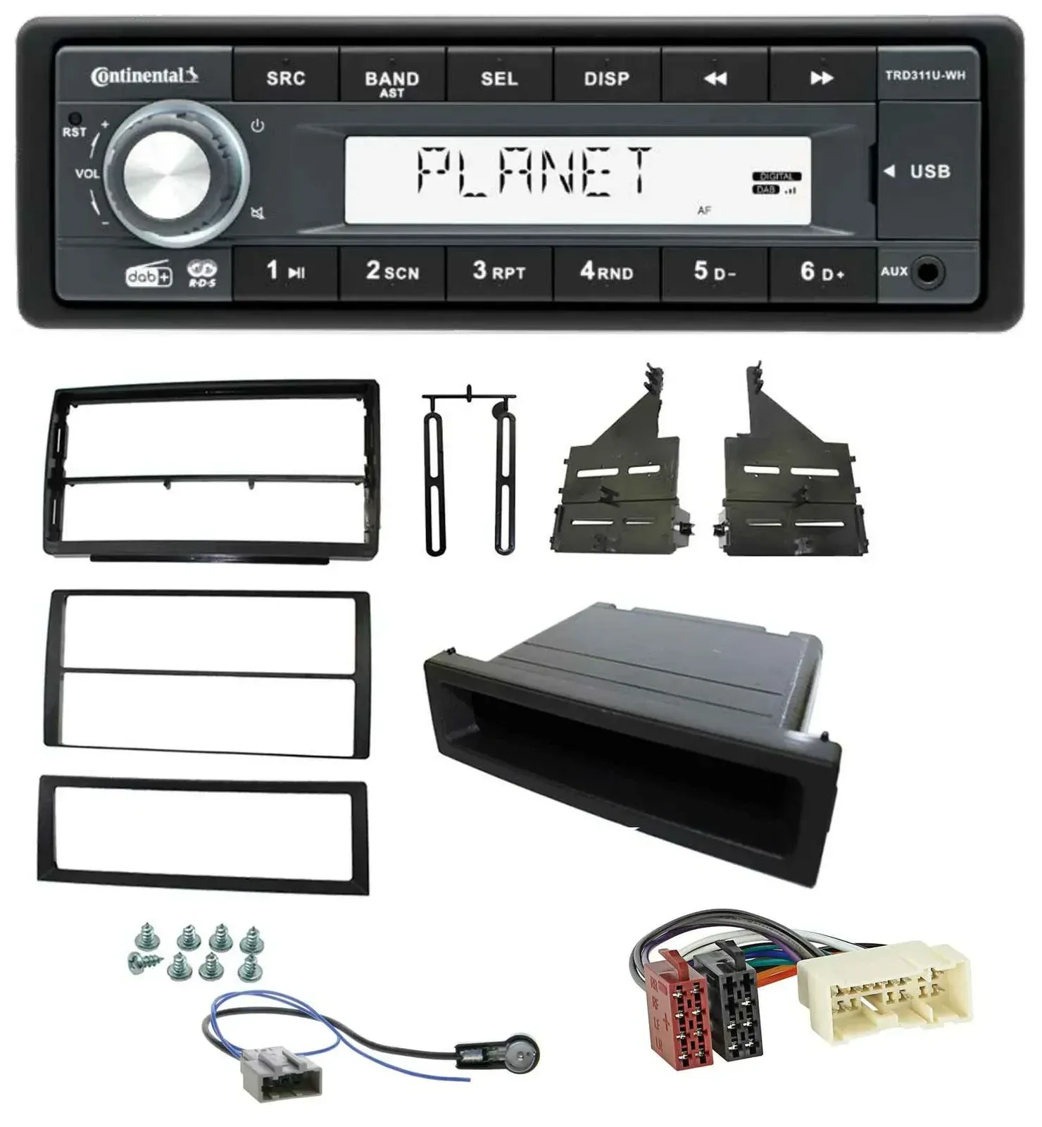 Continental MP3 AUX USB DAB 1DIN Autoradio für Nissan Altima (L31, 2005-2006)