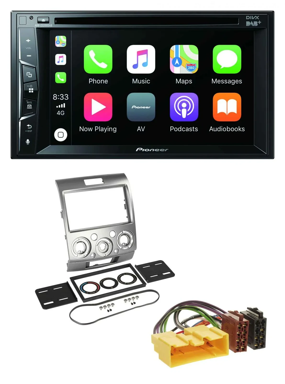 Pioneer MP3 USB DVD Bluetooth DAB 2DIN Autoradio für Ford Ranger 2AB 2007 2011