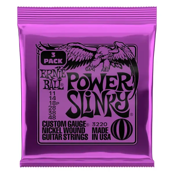 Струны для электрогитары Ernie Ball 3220 Nickel Wound Slinky Power 11-48, 3 комплекта