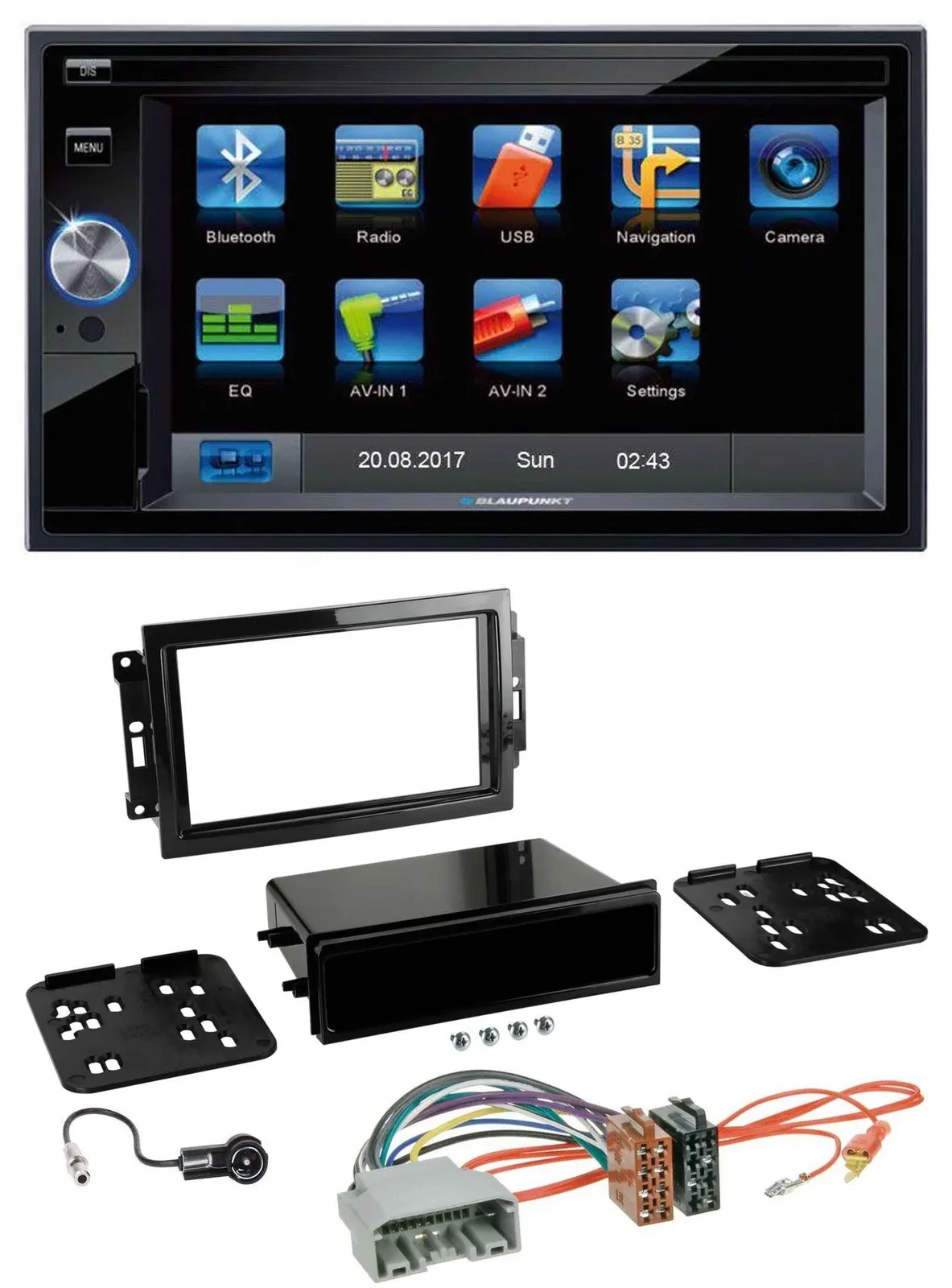 Blaupunkt SD Bluetooth 2DIN MP3 USB AUX Autoradio für Chrysler 300C Dodge Calibe