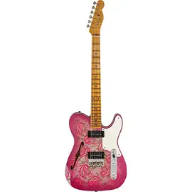 Электрогитара полуакустическая Fender Custom Shop Limited-Edition Dual P-90 Telecaster Relic Pink Paisley