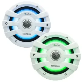 Kenwood eXcelon XM77TWL 7.7" Marine Tower Speakers with LED (Black)