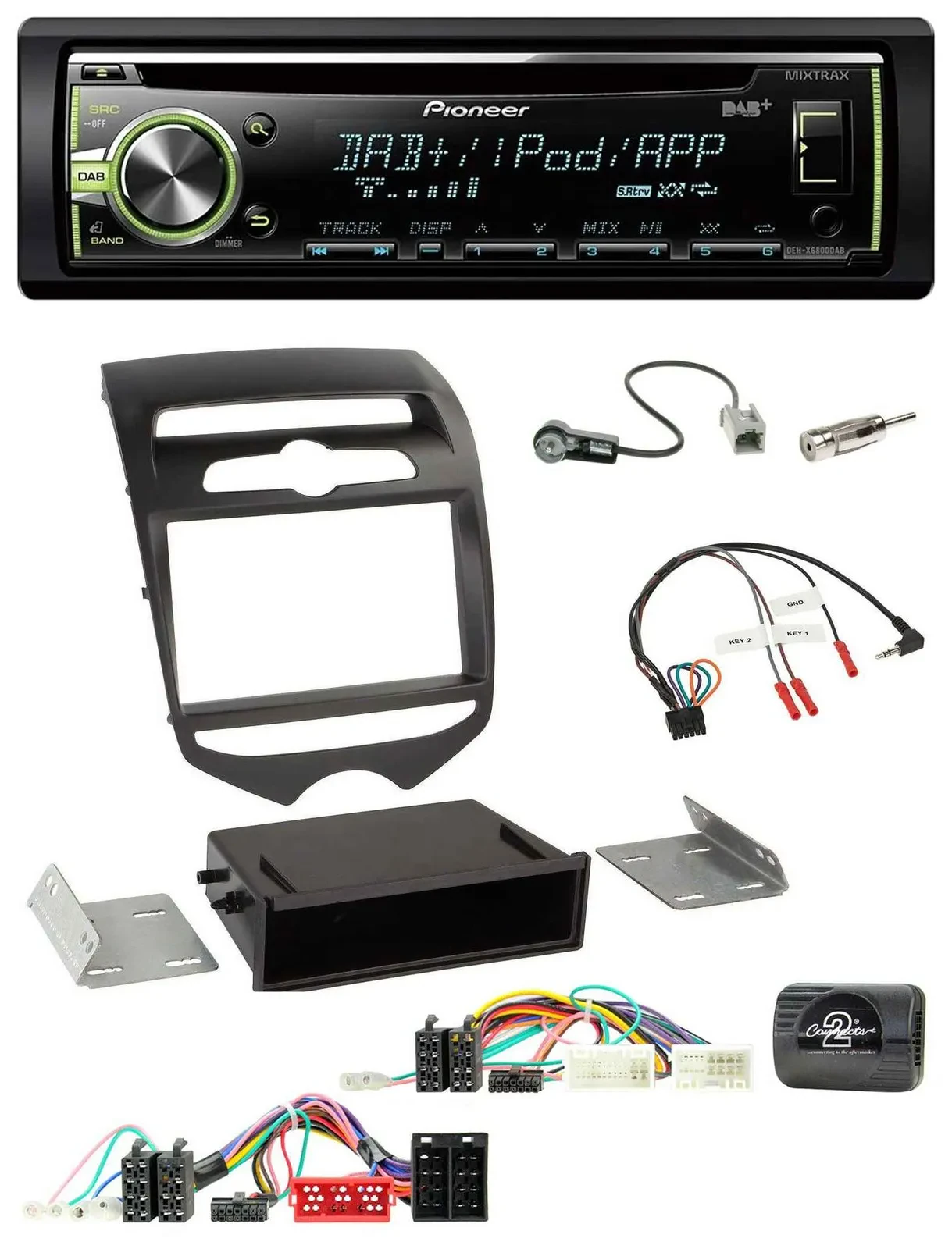 Pioneer DAB USB MP3 Lenkrad CD Autoradio für Hyundai ix20 ab 2010 man. Klima