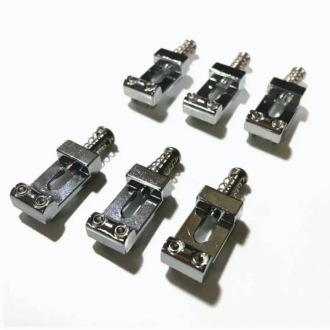 Седла бриджа для электрогитары Allparts BP-0015-010 70s Style (набор, 6 шт.), для Fender Strat, хром