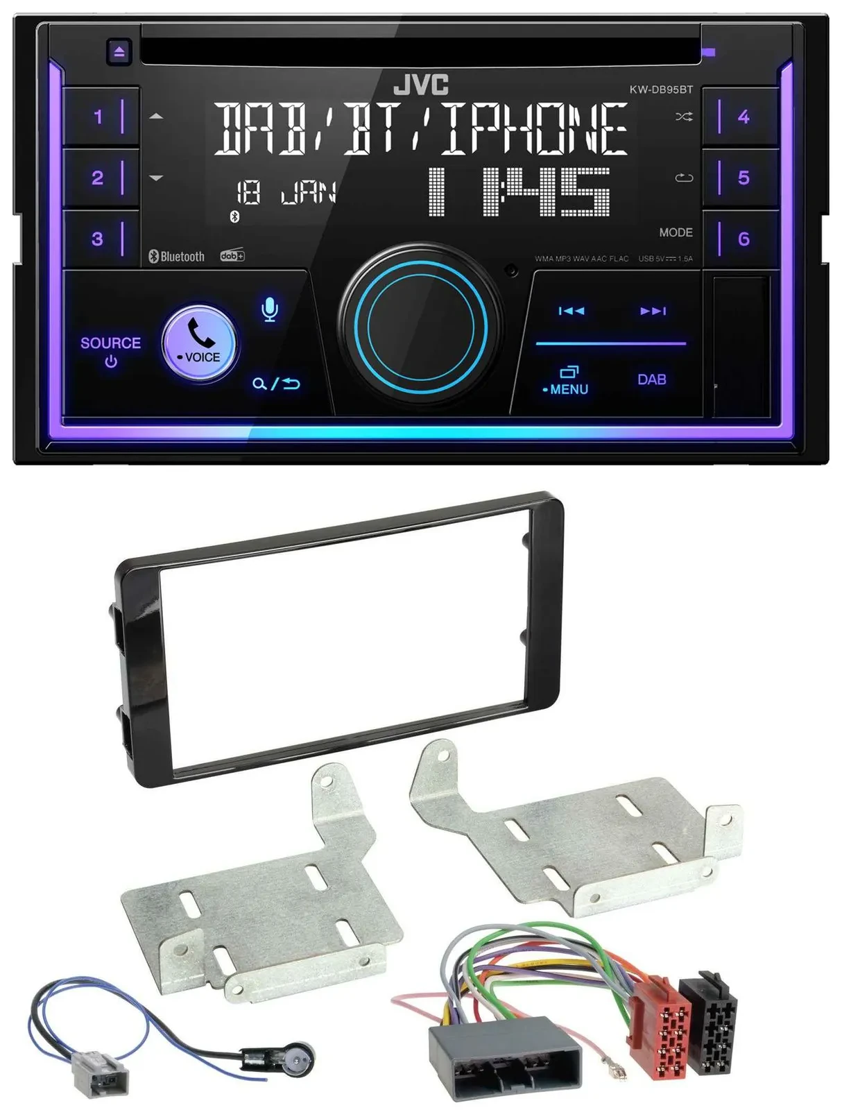 JVC MP3 USB 2DIN DAB Bluetooth CD Autoradio für Mitsubishi ASX (ab 2015)
