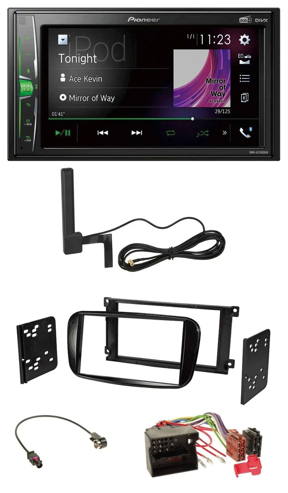 Автомагнитола для Ford C-Max/Focus/Galaxy (с 2007) Pioneer 2DIN, Bluetooth, DAB, MP3, AUX