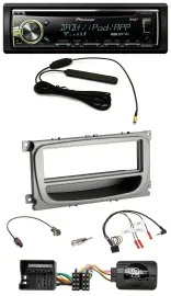 Pioneer MP3 USB CD DAB Lenkrad Autoradio für Ford C-Max Focus Galaxy ab 07 silbe