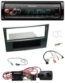 Pioneer Bluetooth USB Lenkrad DAB Autoradio für Opel Corsa D Schwarz 09-14