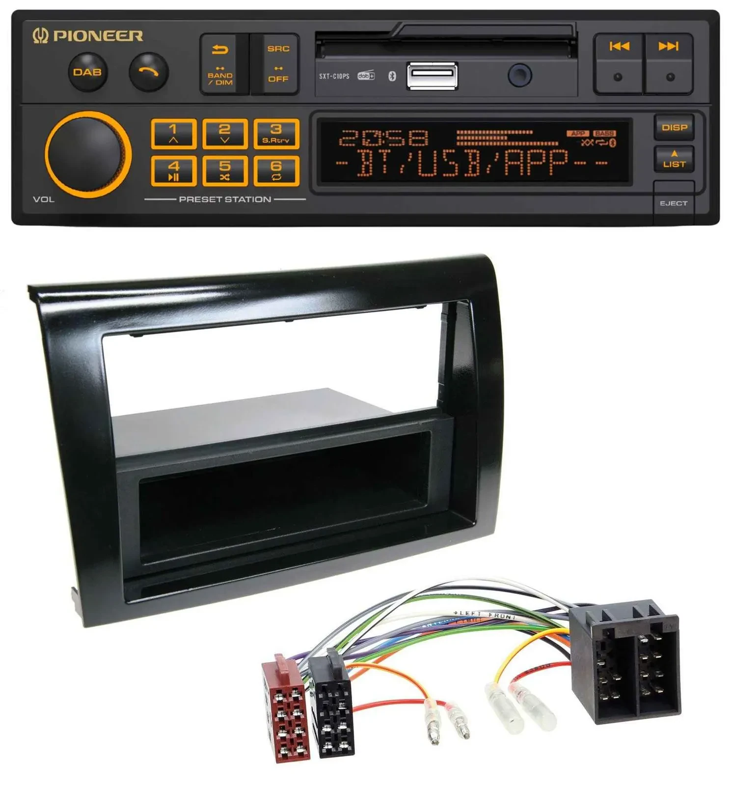 Pioneer DAB MP3 USB Bluetooth Autoradio für Fiat Bravo (ab 2007)