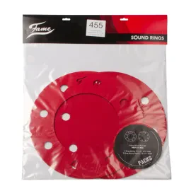 FRSF-R F-Ring Skinny Flat Set 14" Rot Schaumstoff Dämpfungsringe Snare Drum