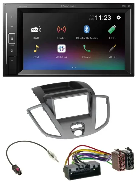 Pioneer DAB MP3 2DIN Bluetooth USB Autoradio für Ford Transit V363 2014-2018