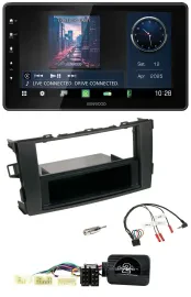 Kenwood Lenkrad Bluetooth USB DAB Autoradio für Toyota Auris 2007-2011 schwarz