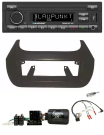 Автомагнитола Blaupunkt Bluetooth, MP3, USB, поддержка управления на руле для Citroen Nemo, Fiat Fiorino, Peugeot