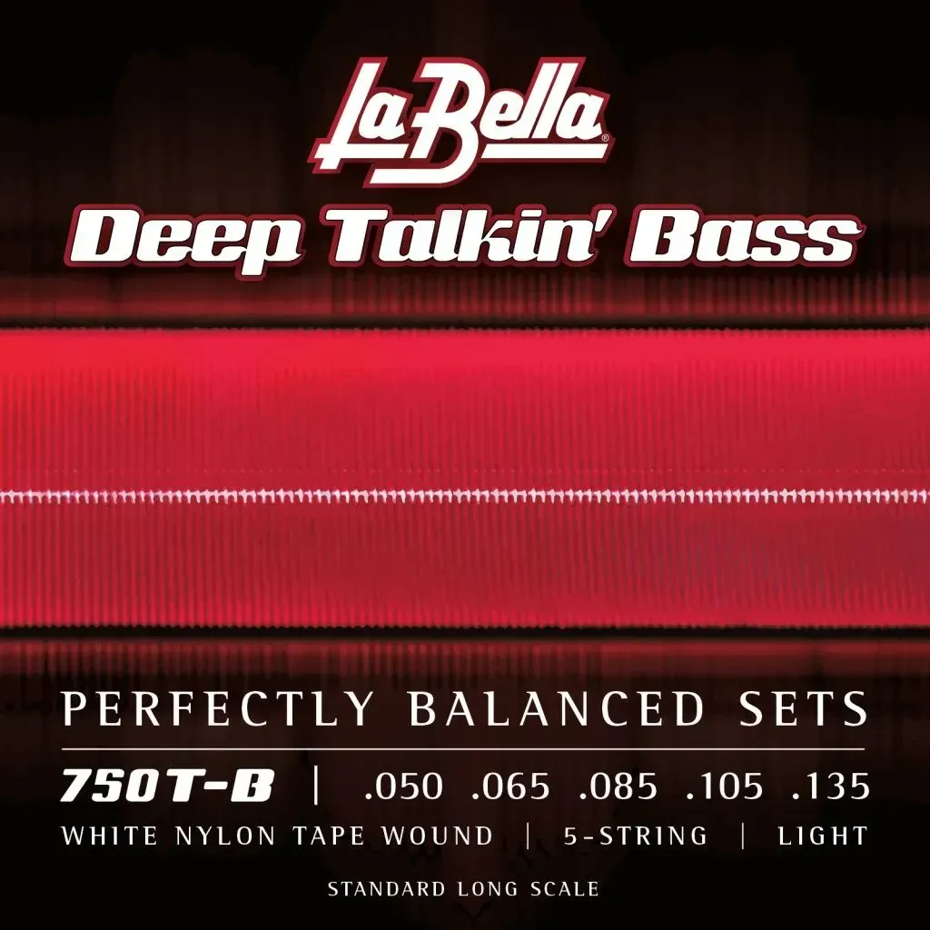 Струны для бас-гитары La Bella 750T-B Deep Talkin Bass White Nylon 50-135
