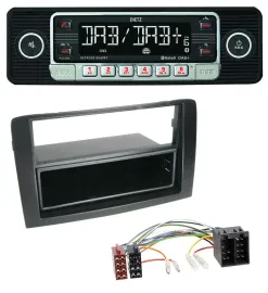 Dietz USB DAB MP3 Bluetooth Autoradio für Fiat Idea (350 03-11) schwarz
