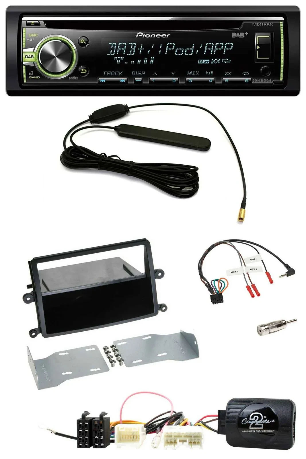 Автомагнитола для Mitsubishi L200 (2006–2015) Pioneer MP3, USB, CD, DAB, поддержка кнопок на руле