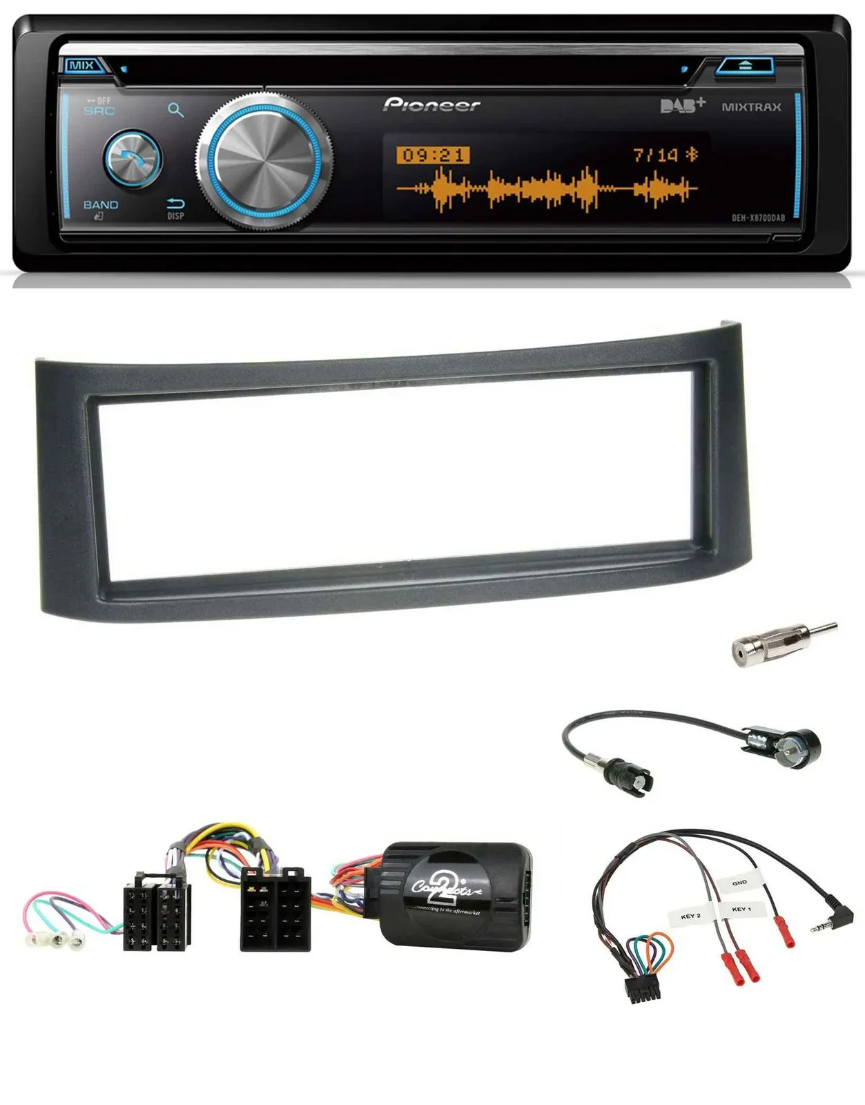 Pioneer Lenkrad DAB USB CD Bluetooth Autoradio für Smart ForFour W454 2004-2006