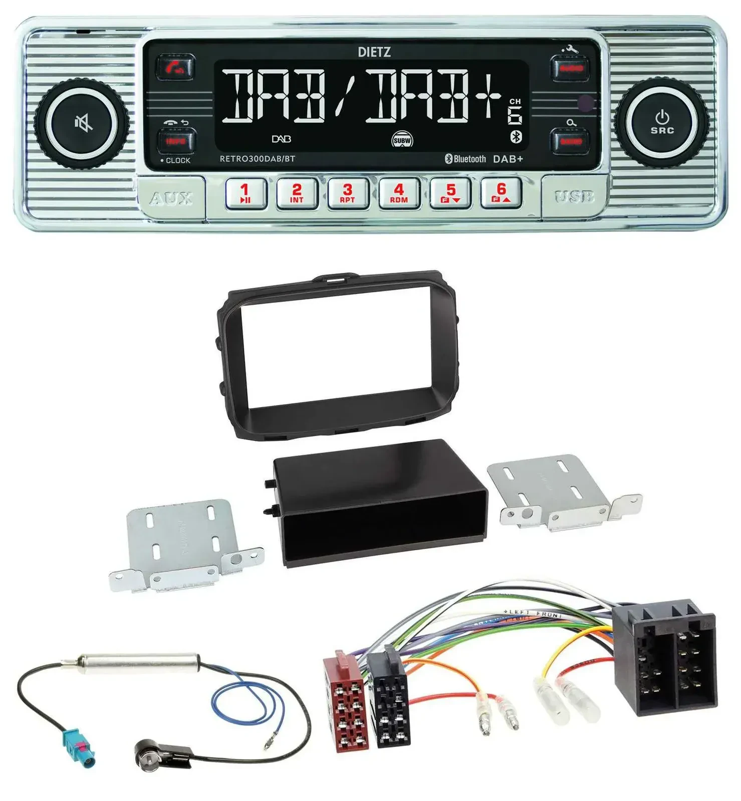 Автомагнитола для Alfa Romeo Giulietta 2013–2021 Dietz Bluetooth MP3 DAB USB ISO