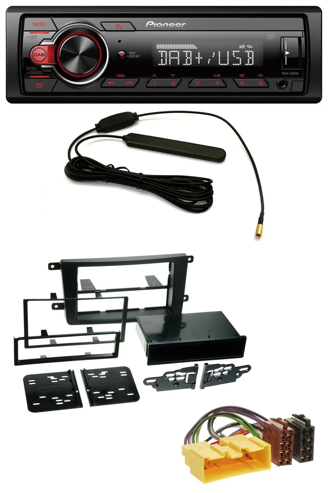 Автомагнитола Pioneer 1-DIN, DAB, USB, AUX, MP3 для Mazda CX-9 (2007–2016)